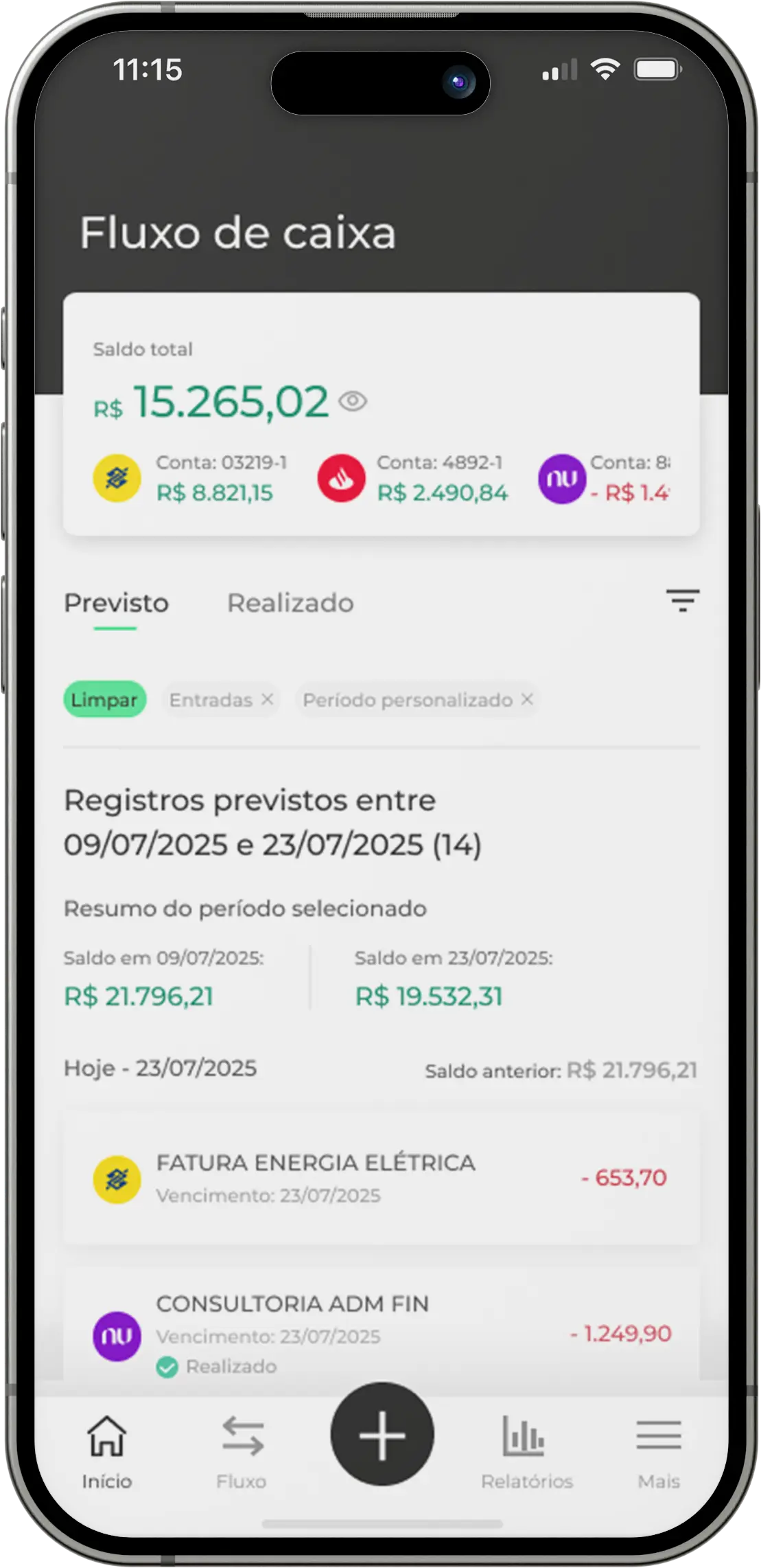 Visualización de la plataforma Celero en un smartphone