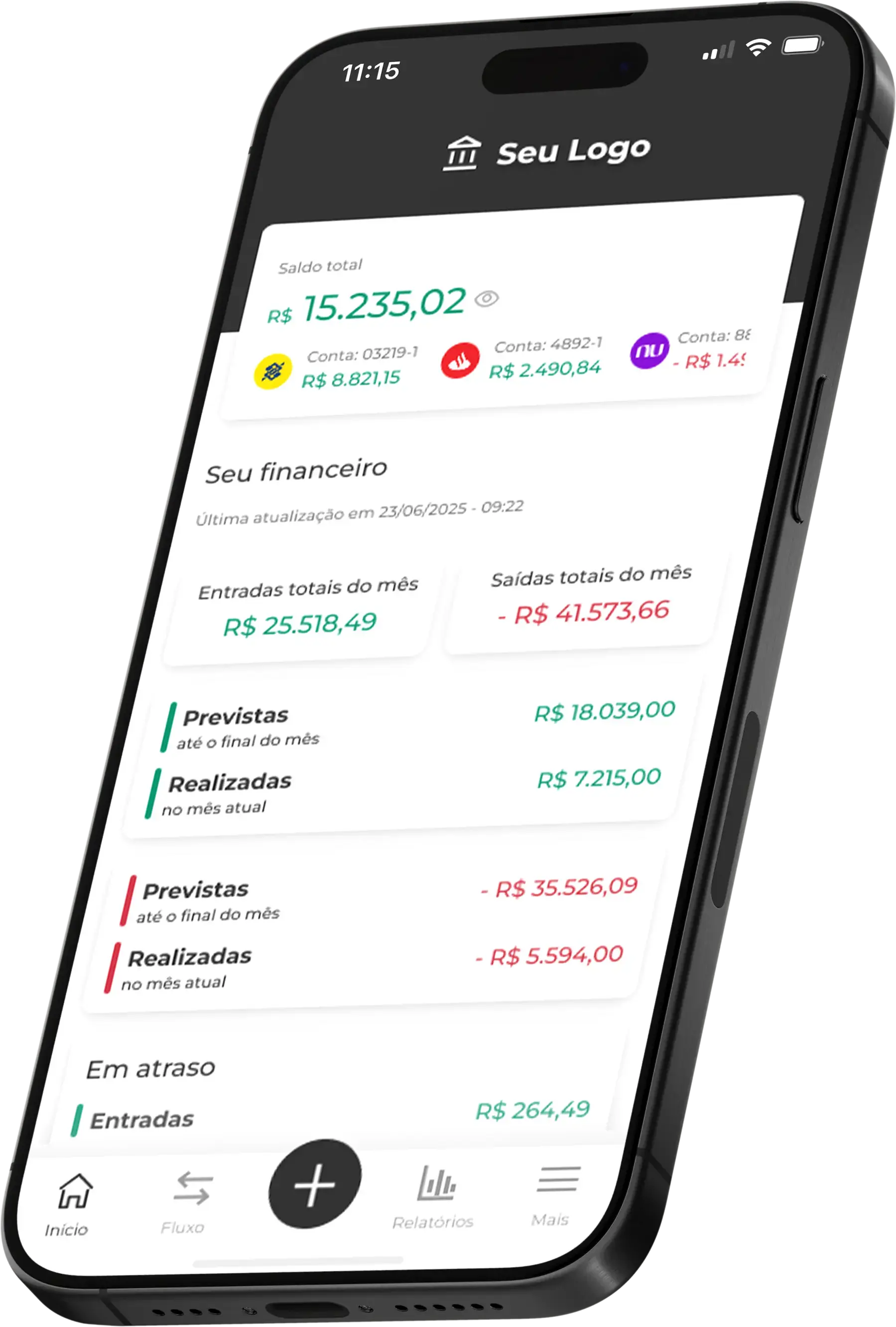 Dos celulares con gráficos y datos financieros