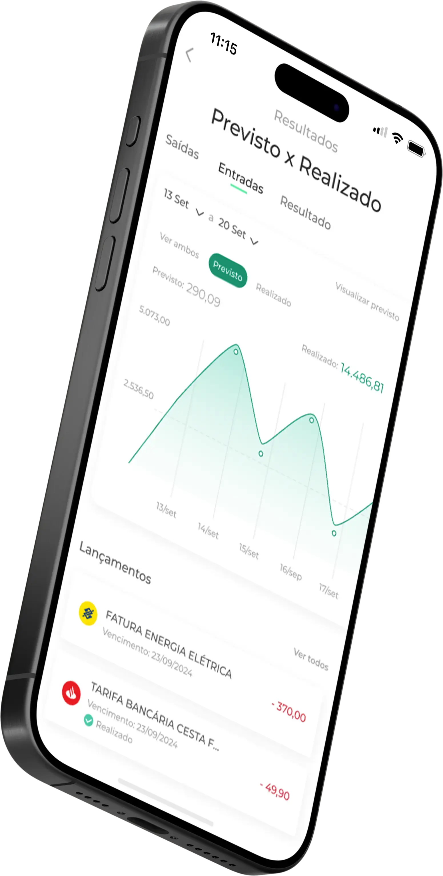 Dos celulares con gráficos y datos financieros